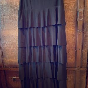 Layered maxi skirt